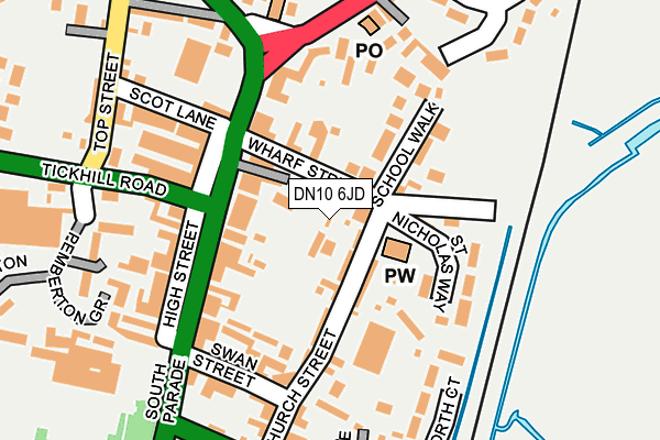 DN10 6JD map - OS OpenMap – Local (Ordnance Survey)