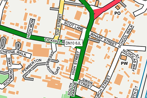 DN10 6JL map - OS OpenMap – Local (Ordnance Survey)