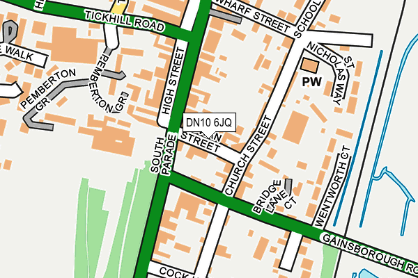 DN10 6JQ map - OS OpenMap – Local (Ordnance Survey)
