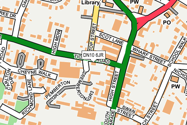 DN10 6JR map - OS OpenMap – Local (Ordnance Survey)