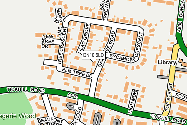 DN10 6LD map - OS OpenMap – Local (Ordnance Survey)
