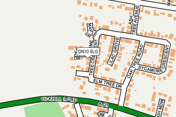 DN10 6LG map - OS OpenMap – Local (Ordnance Survey)