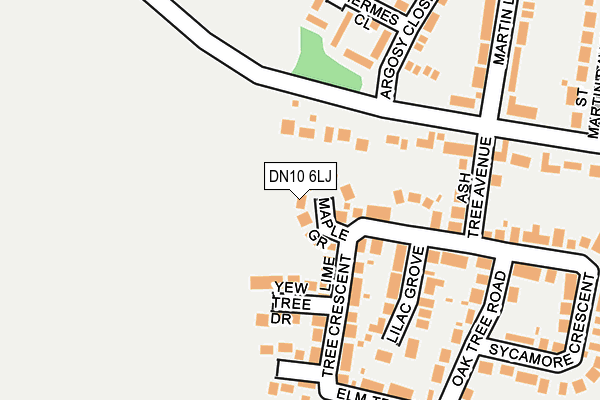DN10 6LJ map - OS OpenMap – Local (Ordnance Survey)