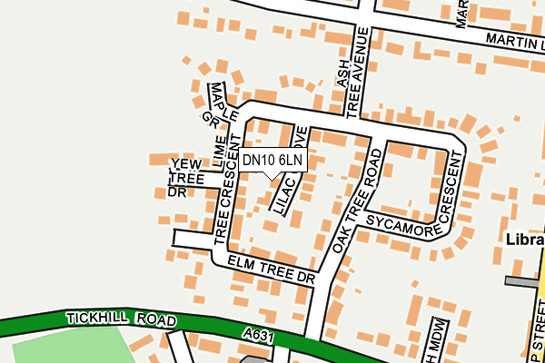 DN10 6LN map - OS OpenMap – Local (Ordnance Survey)