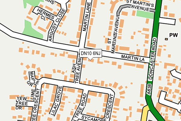 DN10 6NJ map - OS OpenMap – Local (Ordnance Survey)