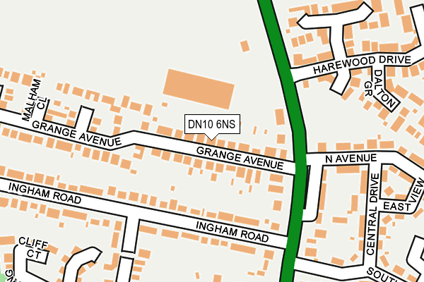 DN10 6NS map - OS OpenMap – Local (Ordnance Survey)