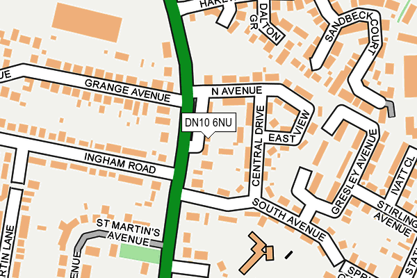 DN10 6NU map - OS OpenMap – Local (Ordnance Survey)