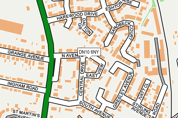 DN10 6NY map - OS OpenMap – Local (Ordnance Survey)