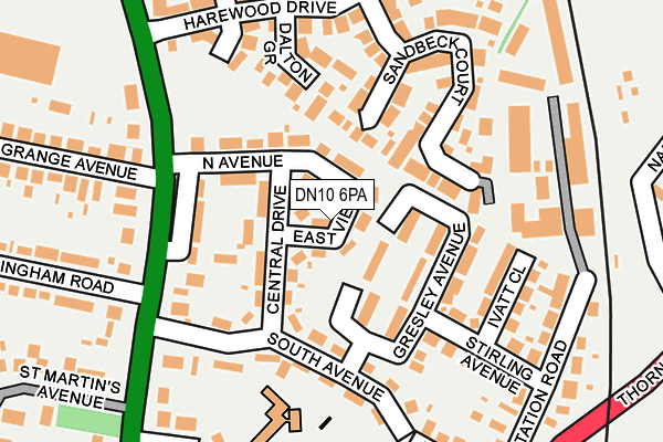 DN10 6PA map - OS OpenMap – Local (Ordnance Survey)