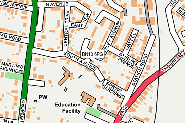 DN10 6PG map - OS OpenMap – Local (Ordnance Survey)