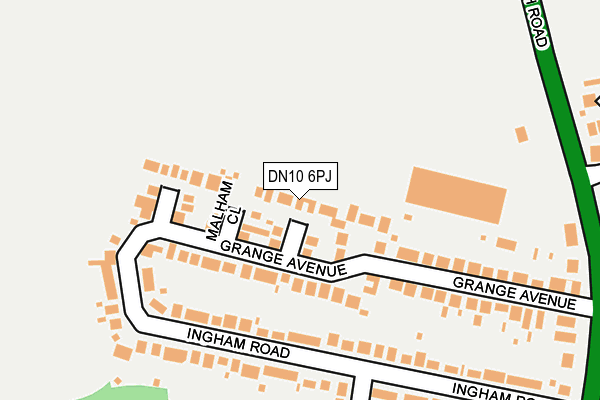 DN10 6PJ map - OS OpenMap – Local (Ordnance Survey)