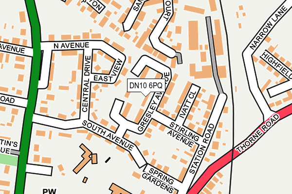 DN10 6PQ map - OS OpenMap – Local (Ordnance Survey)