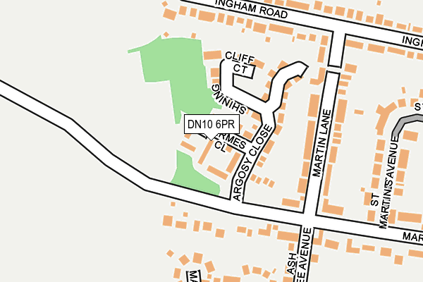 DN10 6PR map - OS OpenMap – Local (Ordnance Survey)