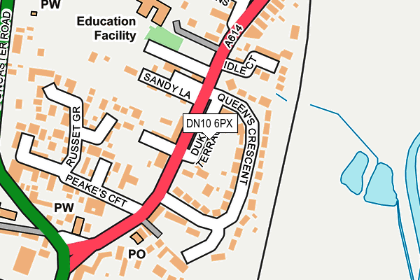 DN10 6PX map - OS OpenMap – Local (Ordnance Survey)