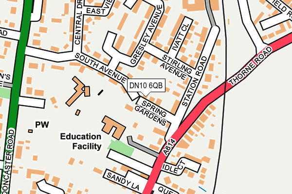 DN10 6QB map - OS OpenMap – Local (Ordnance Survey)