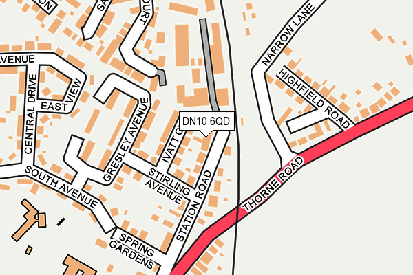 DN10 6QD map - OS OpenMap – Local (Ordnance Survey)
