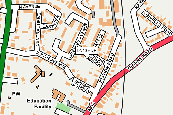 DN10 6QE map - OS OpenMap – Local (Ordnance Survey)