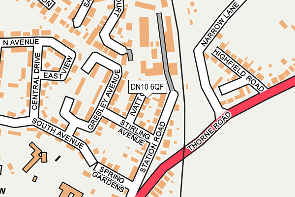 DN10 6QF map - OS OpenMap – Local (Ordnance Survey)