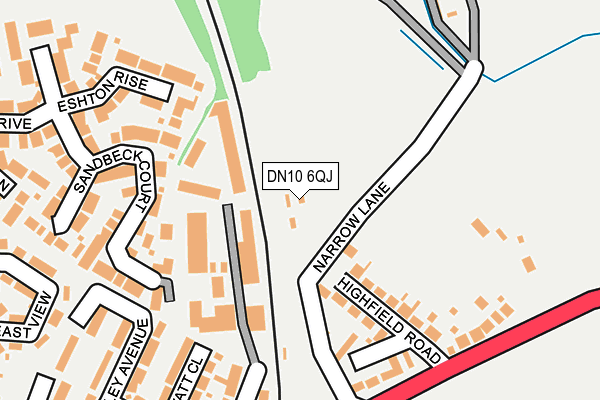 DN10 6QJ map - OS OpenMap – Local (Ordnance Survey)
