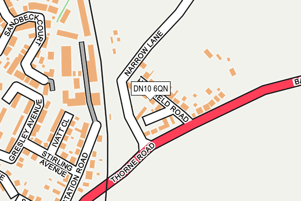 DN10 6QN map - OS OpenMap – Local (Ordnance Survey)