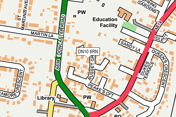 DN10 6RN map - OS OpenMap – Local (Ordnance Survey)