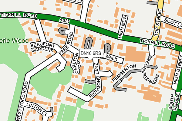 DN10 6RS map - OS OpenMap – Local (Ordnance Survey)