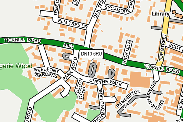 DN10 6RU map - OS OpenMap – Local (Ordnance Survey)