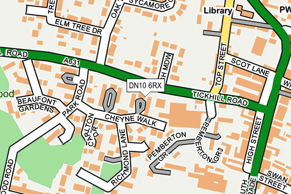 DN10 6RX map - OS OpenMap – Local (Ordnance Survey)