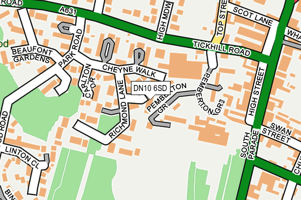 DN10 6SD map - OS OpenMap – Local (Ordnance Survey)