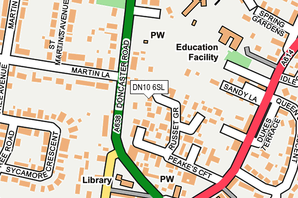 DN10 6SL map - OS OpenMap – Local (Ordnance Survey)