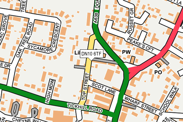DN10 6TF map - OS OpenMap – Local (Ordnance Survey)