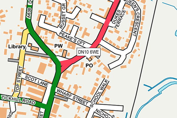 DN10 6WE map - OS OpenMap – Local (Ordnance Survey)