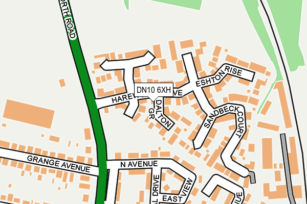 DN10 6XH map - OS OpenMap – Local (Ordnance Survey)