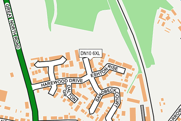 DN10 6XL map - OS OpenMap – Local (Ordnance Survey)