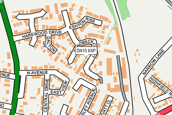 DN10 6XP map - OS OpenMap – Local (Ordnance Survey)