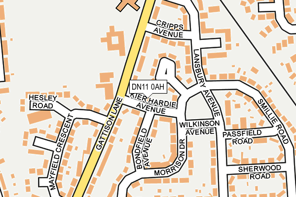 DN11 0AH map - OS OpenMap – Local (Ordnance Survey)