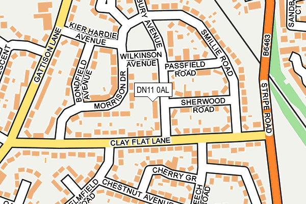 DN11 0AL map - OS OpenMap – Local (Ordnance Survey)
