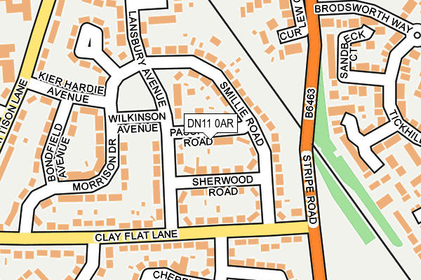 DN11 0AR map - OS OpenMap – Local (Ordnance Survey)