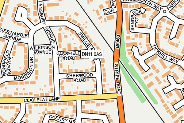 DN11 0AS map - OS OpenMap – Local (Ordnance Survey)