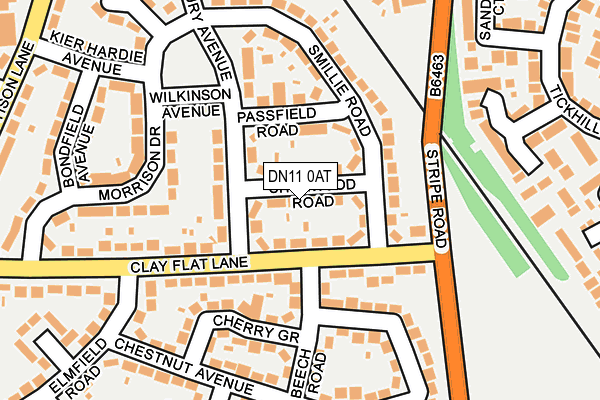 DN11 0AT map - OS OpenMap – Local (Ordnance Survey)