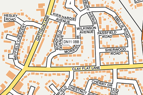 DN11 0BB map - OS OpenMap – Local (Ordnance Survey)