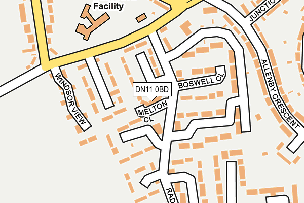 DN11 0BD map - OS OpenMap – Local (Ordnance Survey)