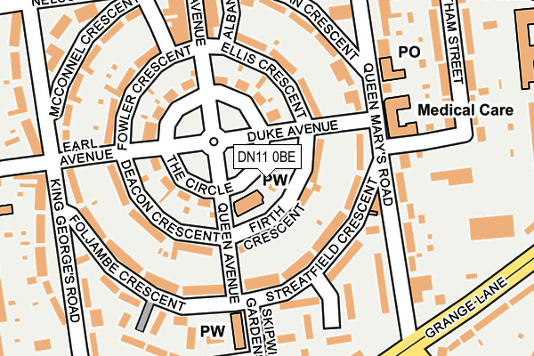 DN11 0BE map - OS OpenMap – Local (Ordnance Survey)