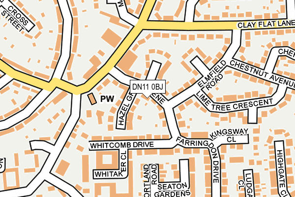 DN11 0BJ map - OS OpenMap – Local (Ordnance Survey)