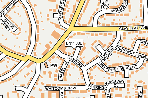 DN11 0BL map - OS OpenMap – Local (Ordnance Survey)