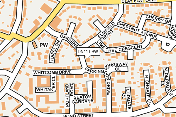 DN11 0BW map - OS OpenMap – Local (Ordnance Survey)