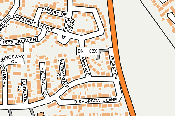 DN11 0BX map - OS OpenMap – Local (Ordnance Survey)