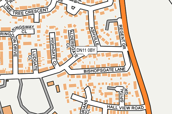 DN11 0BY map - OS OpenMap – Local (Ordnance Survey)