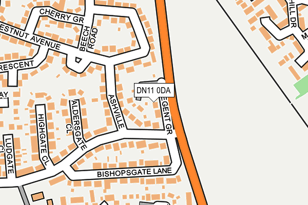 DN11 0DA map - OS OpenMap – Local (Ordnance Survey)