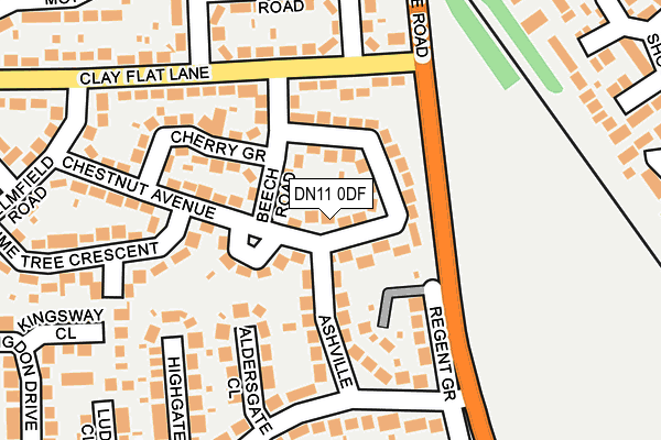 DN11 0DF map - OS OpenMap – Local (Ordnance Survey)
